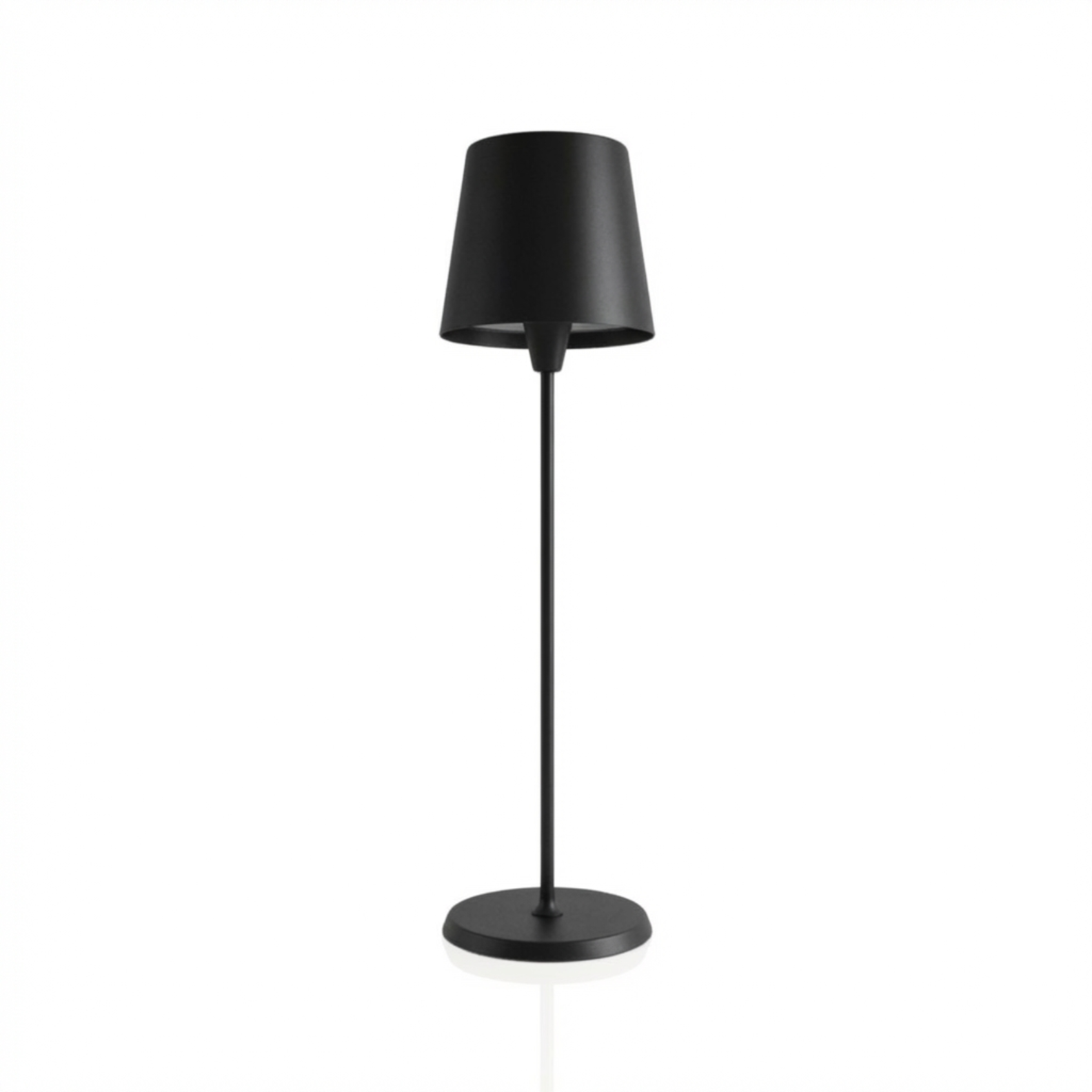 Selene Table Lamp in black matte with adjustable brightness and touch control.