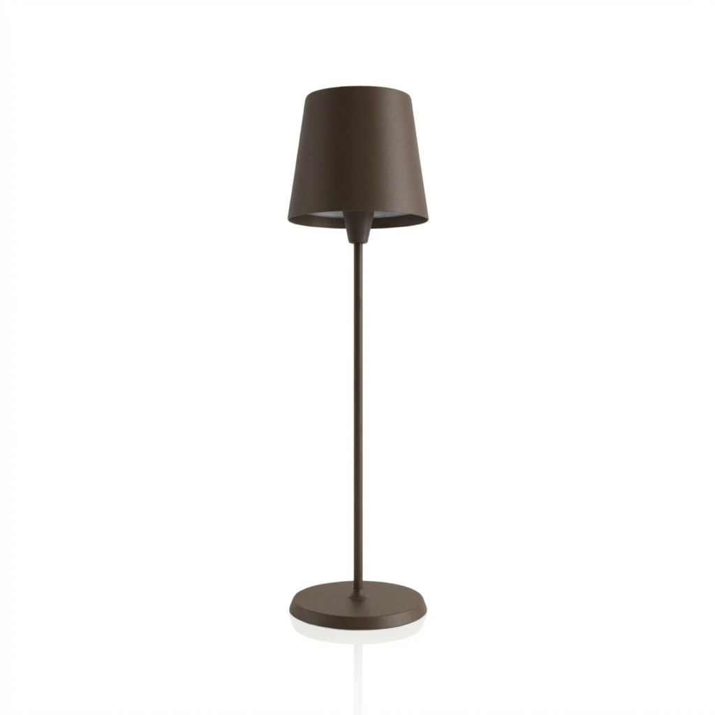 Selene Table Lamp in brushed champagne gold with a sleek, modern design.