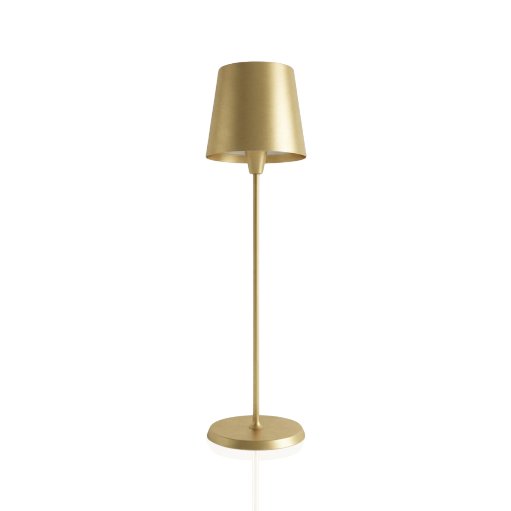 Selene Table Lamp in champagne gold with a sleek design, perfect for modern decor.